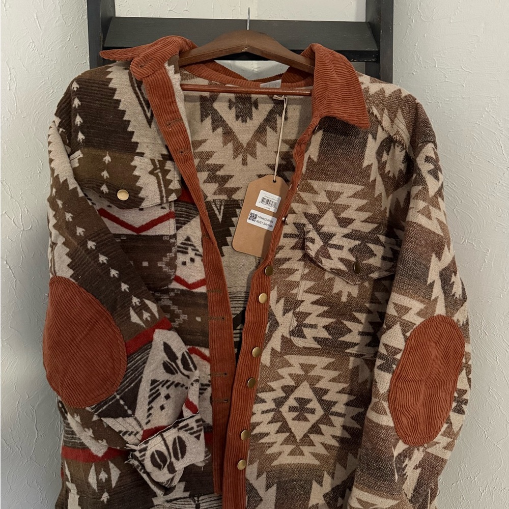 Geometric Patterned Bomber Jacket